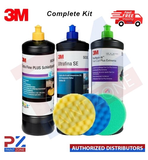 3M Extra fine + Fast Cut Plus + Ultra fine + 3M Perfect-it lll + Mops DEAL